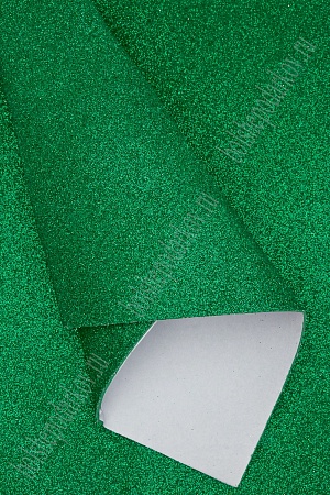 Фоамиран глиттерный самоклеющ. А4 (10 листов) SF-1957, темно-зеленый №011