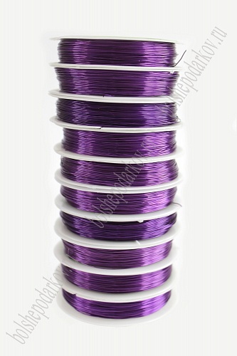 Проволока 0,5 мм*30 м (10 шт) SF-902,  фиолетовый