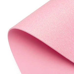 Фоамиран глиттерный А4, перламутровый 2 мм Premium (10 листов) SF-1956, розовый №3008