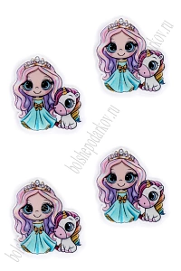 Кабошон-вырубка &quot;Девочка&quot; 3*3,3 см (10 шт) SF-6034, №3