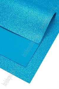 Фоамиран глиттерный А4, перламутровый 2 мм Premium (10 листов) SF-1956, бирюзовый