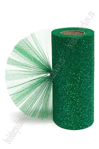 Фатин с блестками 15 см*25 ярд (SF-604) темно-зеленый №19