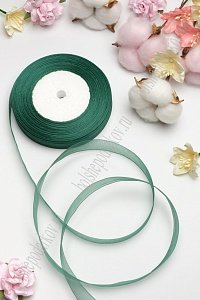 Лента органза 1,5 см*50 ярд (SF-2465) темно-зеленый №ВК11