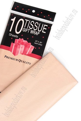 Бумага тишью 50*66 см (10 листов) SF-914, светло-персиковый №FT05