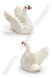Фигурка миниатюрная &quot;Лебедь&quot; 2,5*3*3,5 см (2 шт) SF-8049