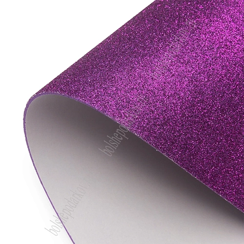 Фоамиран глиттерный самоклеющ. А4 (10 листов) SF-1957, темно-сиреневый №021