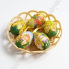 Пасхальный декор &amp;quot;Яйца с лентой в корзине №2&amp;quot; 4*6 см (5 шт) SF-5015, разноцветный