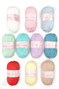 Пряжа &quot;Milk cotton&quot; 50 гр (10 шт) SF-7848, микс
