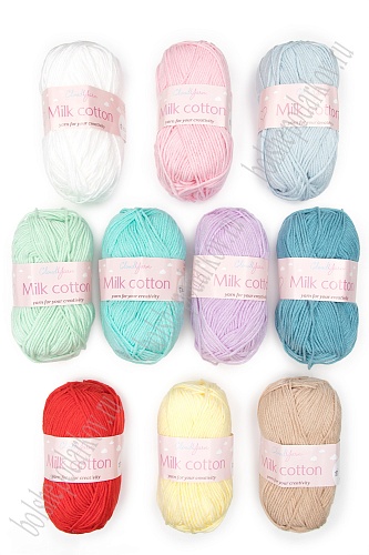 Пряжа &amp;quot;Milk cotton&amp;quot; 50 гр (10 шт) SF-7848, микс