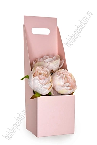 Коробка для цветов 11*11*35 см (10 шт) SF-7953, розовый
