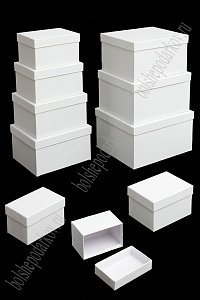 Коробки прямоугольные 10 в 1, 31*26*17 см (SF-7184) белый УЦЕНКА