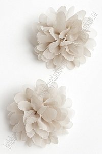 Цветочек шифоновый 9 см (20 шт) SF-6025, бежевый