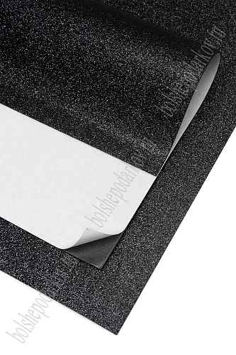 Фоамиран глиттерный самоклеющ. А4 (10 листов) SF-1957, черный №025А