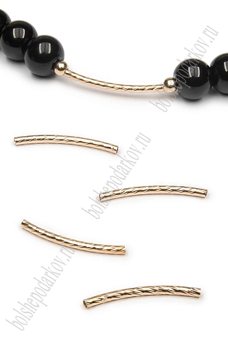 Трубочка для бижутерии 25 мм*2 мм (50 шт) SF-7666, светлое золото №10