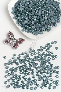 Бусинки половинки под жемчуг 6 мм 50 гр (SF-1452) темно-бирюзовый №131