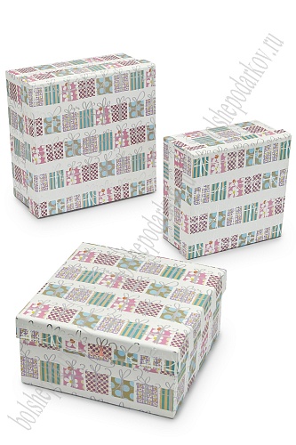 Коробки квадратные 3 в 1, 20*20*9,5 см (SF-7564) BOX-2282