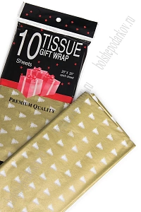 Бумага тишью 50*66 см "Ёлочки" (10 листов) SF-2861, №1