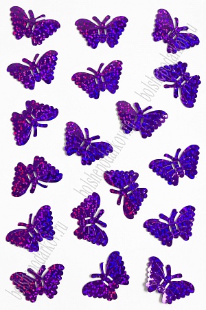 Пайетки &quot;Бабочки&quot; 34*22 мм*500 гр (SF-3071), фиолетовый
