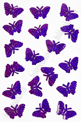 Пайетки &amp;quot;Бабочки&amp;quot; 34*22 мм*500 гр (SF-3071), фиолетовый