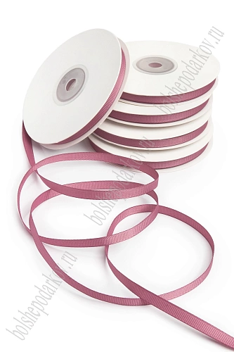 Лента репсовая 0,6 см*20 ярд &amp;quot;1 сорт&amp;quot; (10 бобин) SF-1722, пенка №102