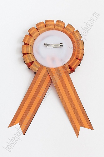 Значок на булавке с георгиевской лентой &amp;quot;9 мая&amp;quot; на блистере (12 шт) RN-058-16