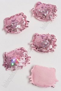 Патч с пайетками &quot;Котёнок&quot; 5*4,2 см (5 шт) SF-3165, розовый УЦЕНКА