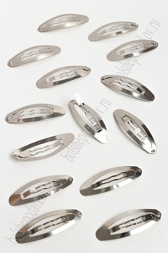 Заколка-основа металл 5 см (50 шт) SF-2470, серебро