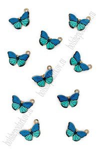 Подвеска металл "Бабочка №2" (10 шт) SF-7343, мультиколор №2
