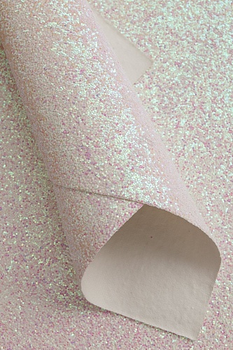 Кожзам &amp;quot;Блестки&amp;quot; А4 (5 листов) SF-3207, белый №1