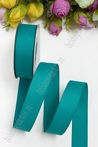 Лента репсовая 2,5 см*20 ярд &quot;1 сорт&quot; (SF-1348) бирюзовый №220