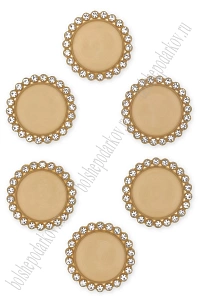 Крышечка-серединка со стразами (10 шт) SF-008, светло-коричневый №156