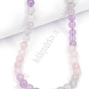 Бусины круглые на нитке 6 мм (SF-7590) кварц фиолетовый
