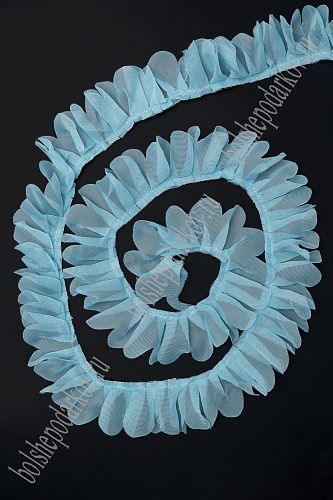 Лента складка 6 см*10 ярд (SF-7597) голубой №3