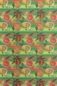Кожзам с блестками &quot;Цитрусы&quot; А4 (5 листов) SF-5979, №6