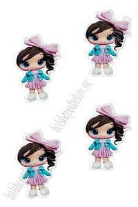 Кабошон-вырубка &quot;Куколка&quot; 2,5*3,7 см (10 шт) SF-6034, №18