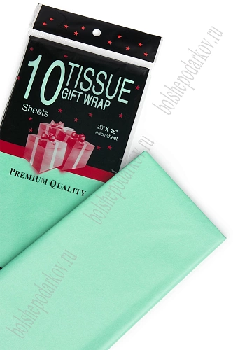 Бумага тишью 50*66 см (10 листов) SF-914, мятный №337