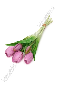 Веточка декоративная 33 см, 31 см "Тюльпан" (5 шт) SF-8137, сиреневый