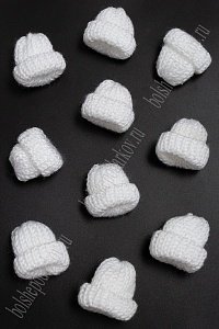 Фурнитура &quot;Шапочка&quot; 3,5*3,5 см (10 шт) SF-3041, белый №24