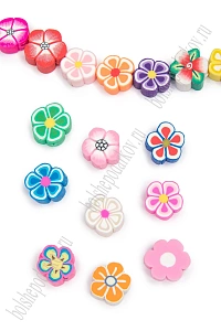 Бусины "Цветочки" 10 мм (100 шт) SF-7285, №1