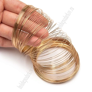 Проволока с эффектом памяти, 60 мм*0,6 мм (SF-7366) розовое золото