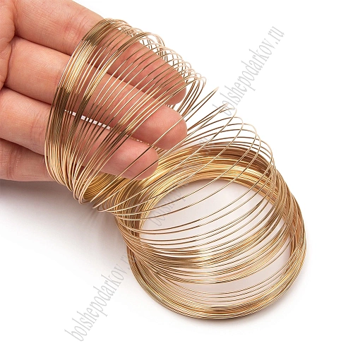 Проволока с эффектом памяти, 60 мм*0,6 мм (SF-7366) розовое золото