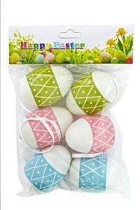 Пасхальный декор 3,5*5,5 см "Яйца" (6 шт) SF-7474, ассорти №3