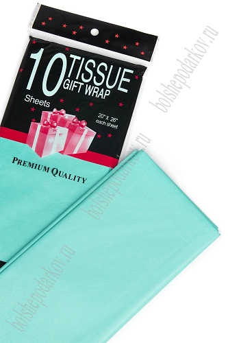 Бумага тишью 50*66 см (10 листов) SF-914, аквамариновый №324