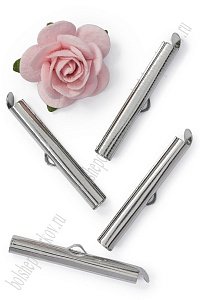 Концевые зажимы 3 см (20 шт) SF-7694, серебро