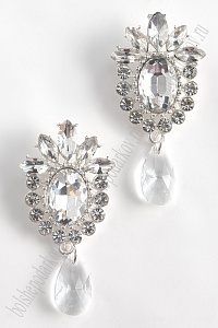 Серединка ювелирная с подвеской (2 шт) SF-5958, серебро/серебро №09