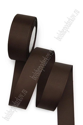Лента репсовая 4 см*20 ярд (SF-3452) шоколадный №136
