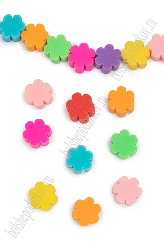 Бусины &amp;quot;Цветочки&amp;quot; 10 мм (100 шт) SF-7285, №2