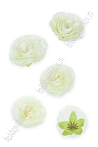 Головки цветов &quot;Пион&quot; 7 см (5 шт) SF-7874, белый