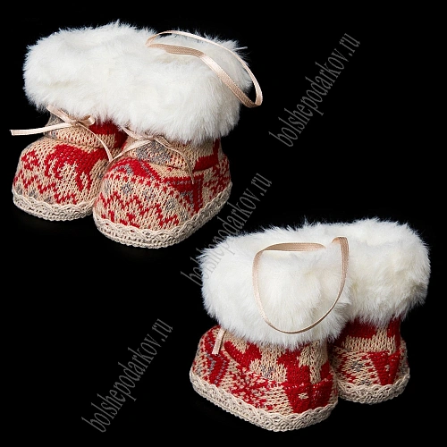Новогодние украшения &amp;quot;Сапожки&amp;quot; 8*7*5 см (SF-8044) №7