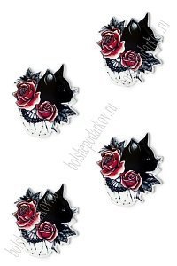 Кабошон-вырубка &quot;Кошечка&quot; 3*3,5 см (10 шт) SF-5915, №3